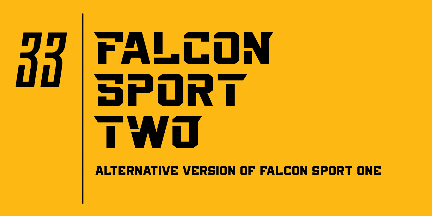 Przykładowa czcionka Falcon Sport #1